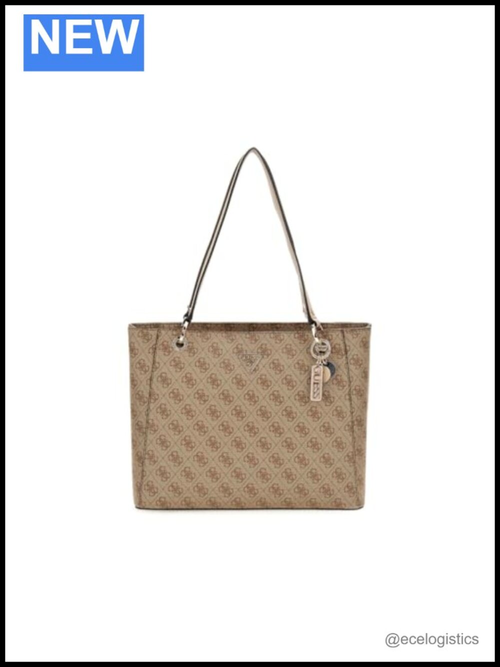 Polyurethane Tote with Zipper Pocket Shoulder Bag